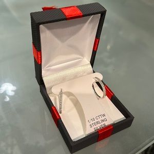 Small silver hoop earrings